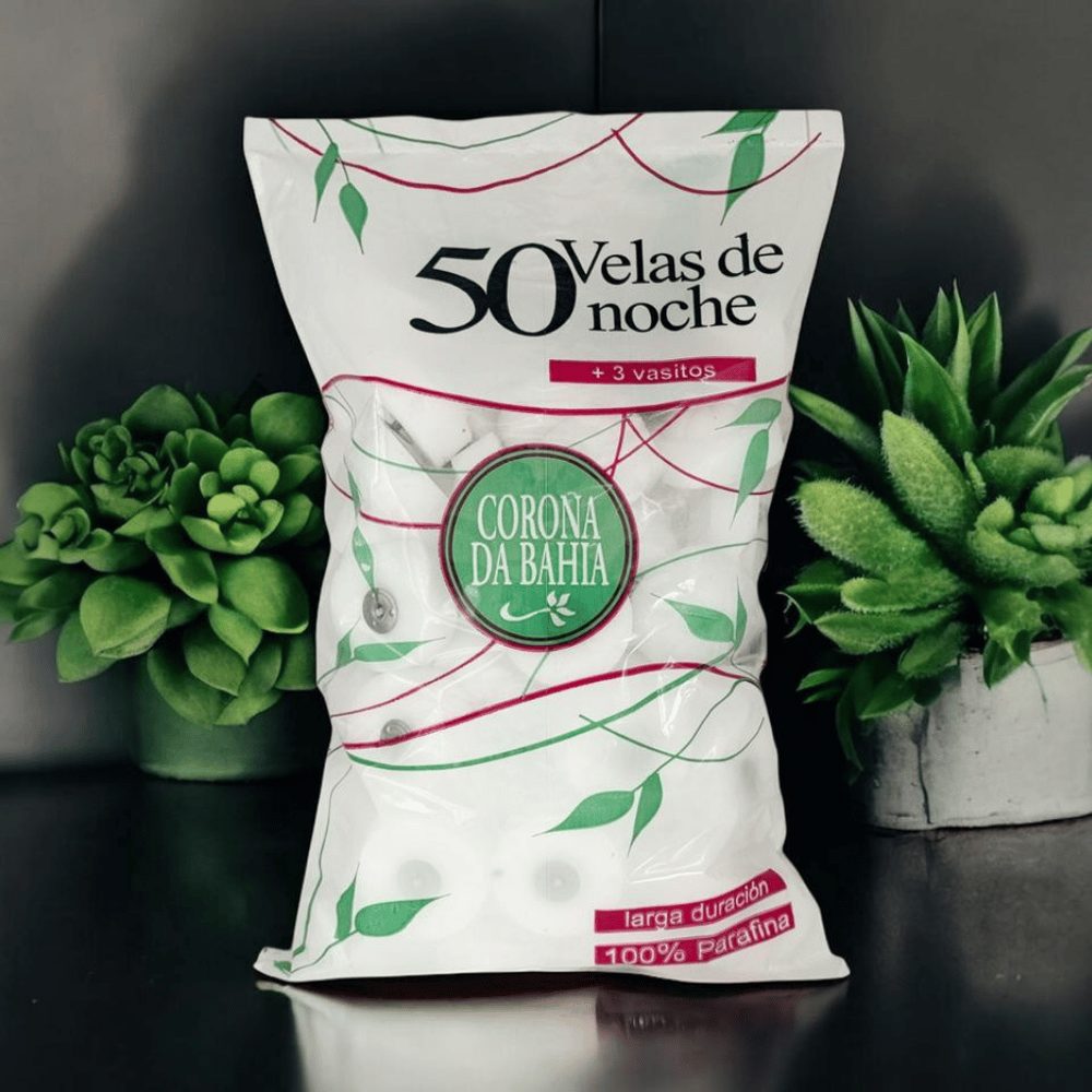 Bolsa X 50 Velas De Noche 3 Latas - Corona Da Bahia