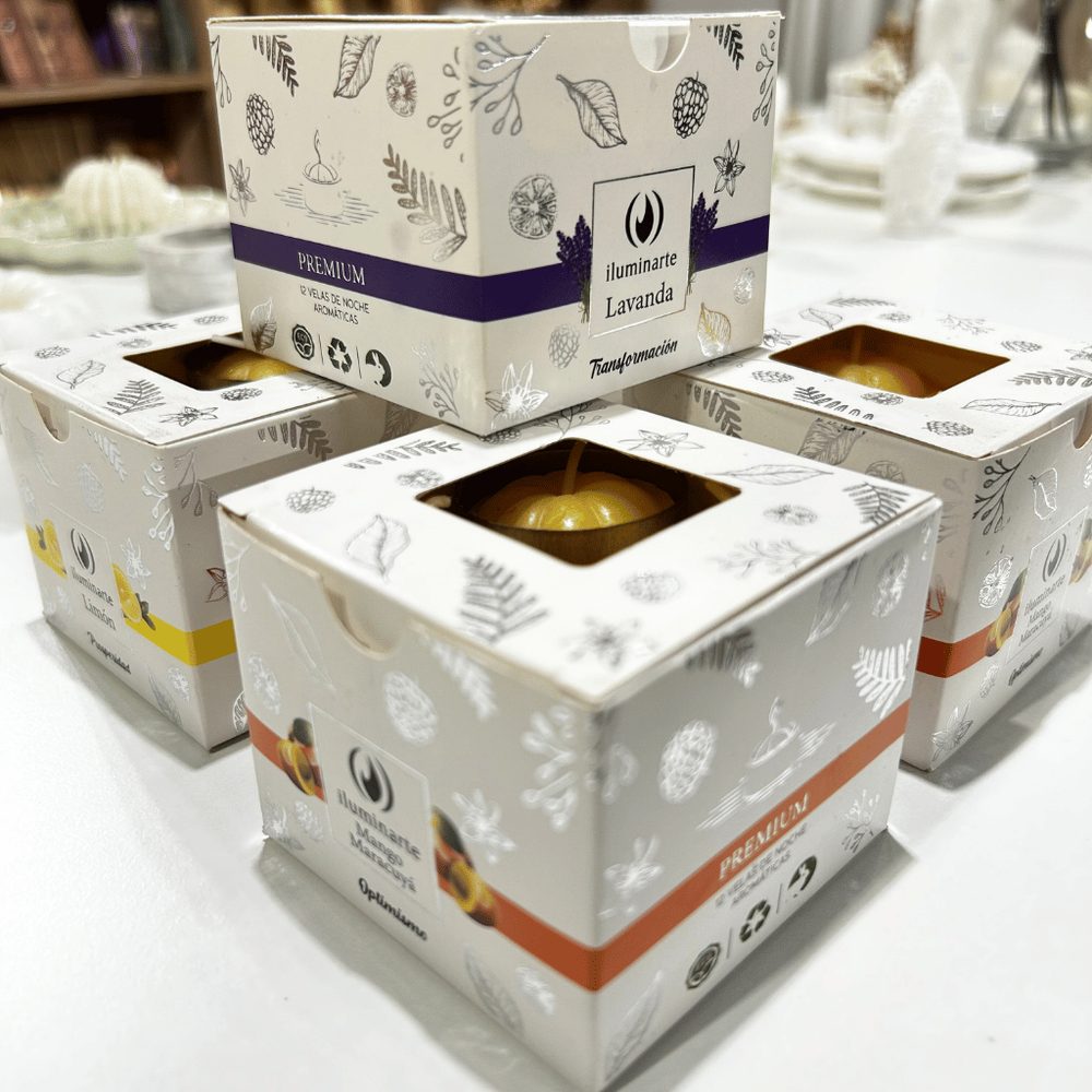 Vela Noche Cubo Aromatica X 12 Iluminarte