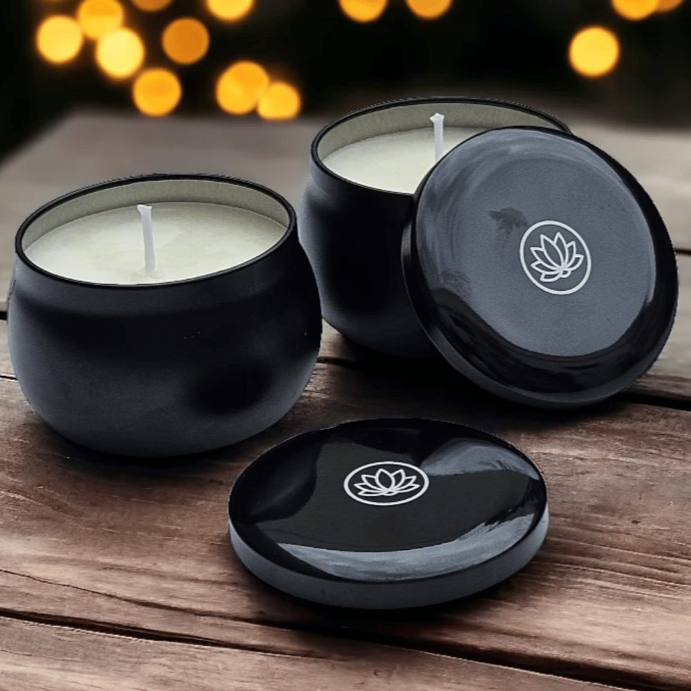 Vela Lata Negra Soja Premium