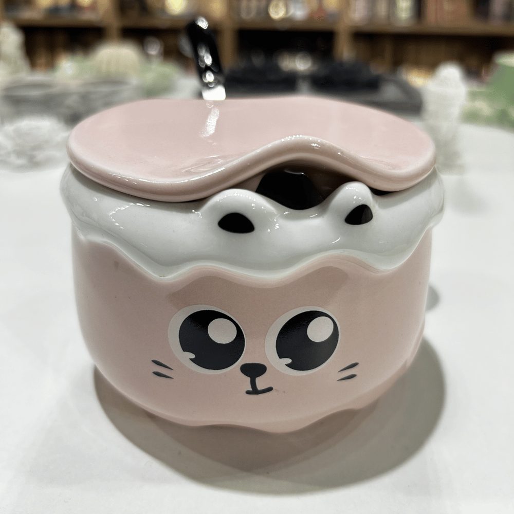 Taza Ceramica Con Emoji Gato