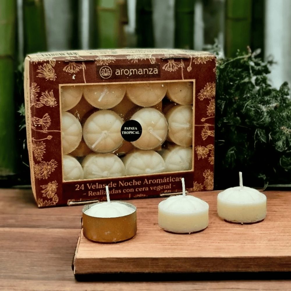 Velas De Noche Aromaticas X 24 Cera Vegetal